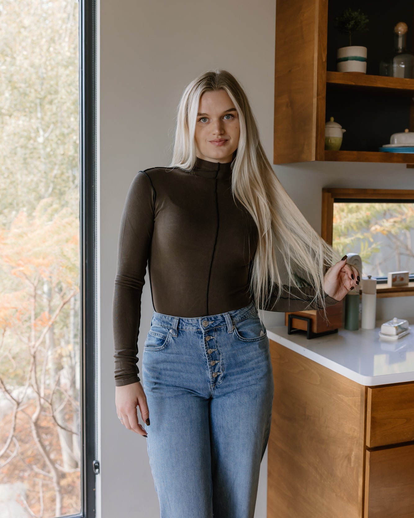 Marisol Long Sleeve | Brown/Black