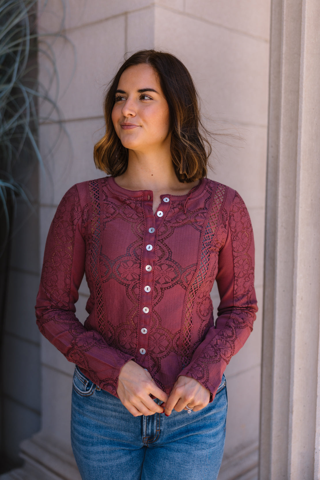 Jae Knit Long Sleeve | Crushed Berry