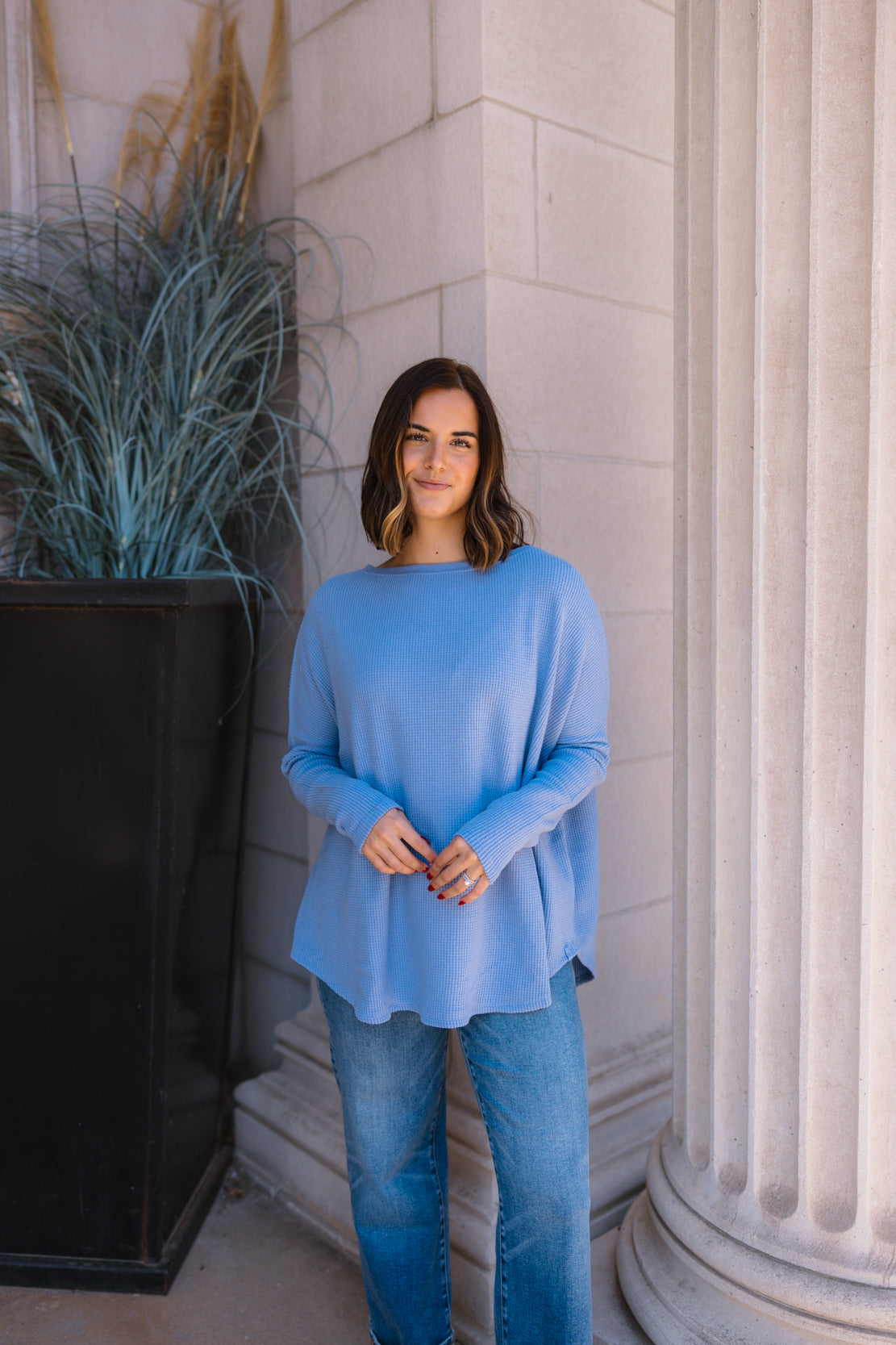 We The Free Latte Blues Solid Thermal | Dawn Breeze