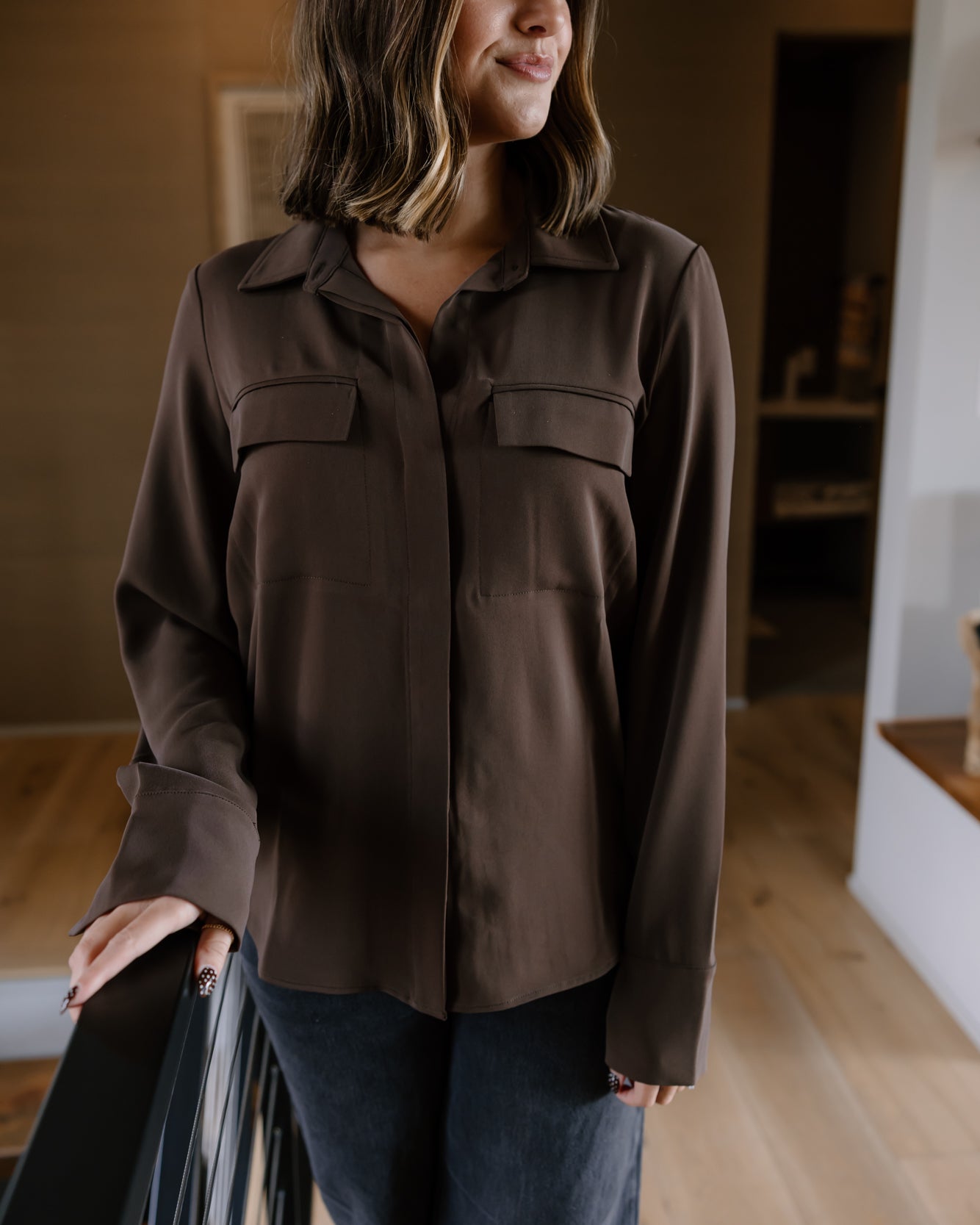 Janessa Button Down Shirt | Fudge