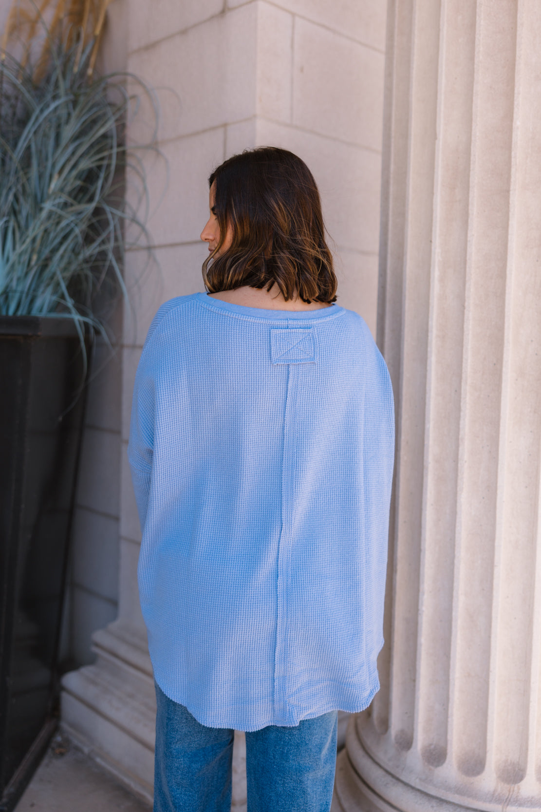 We The Free Latte Blues Solid Thermal | Dawn Breeze