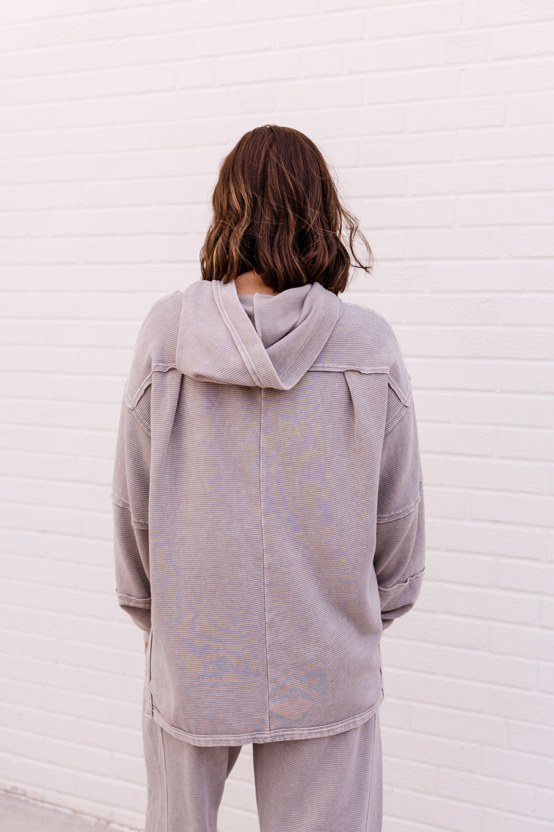 Mack Textured Hoodie | Heather Grey