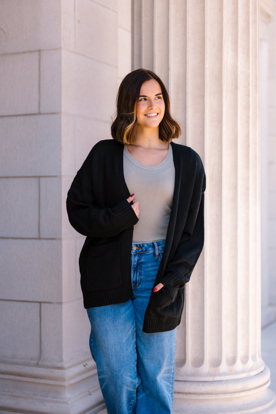 Jovie Oversized Cardigan | Black