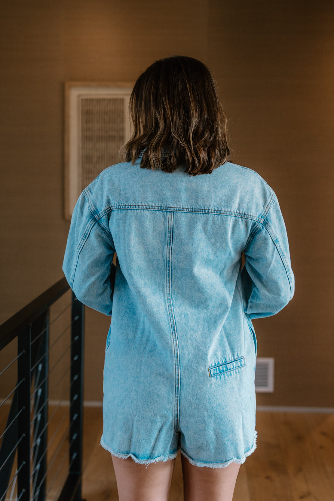 Shay Mineral Washed Denim Romper | Denim