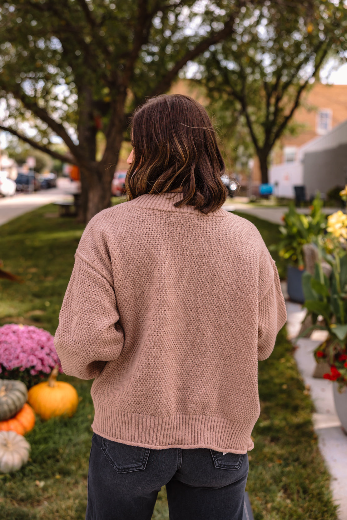 Kristen Oversized Cardigan | Dark Taupe