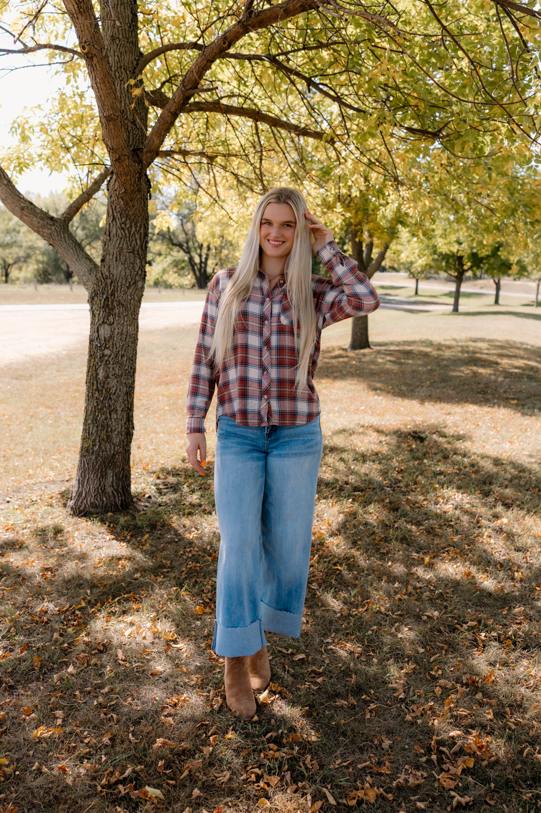 Noah Flannel Top | Rosewood