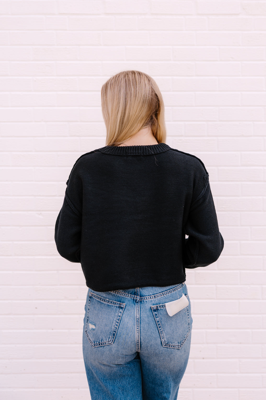 Karly Cropped Sweater | Black