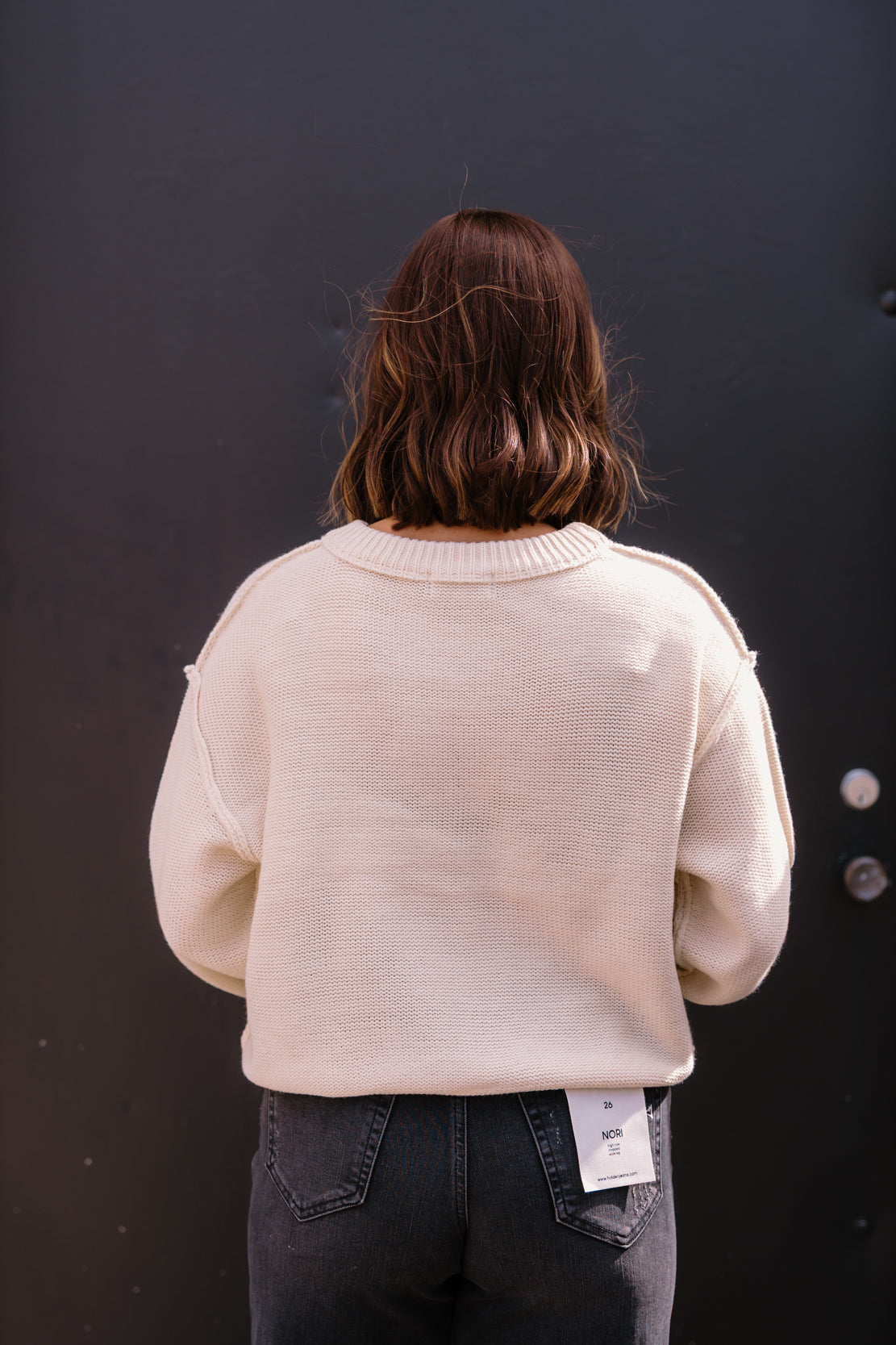 Karly Cropped Sweater | Cream