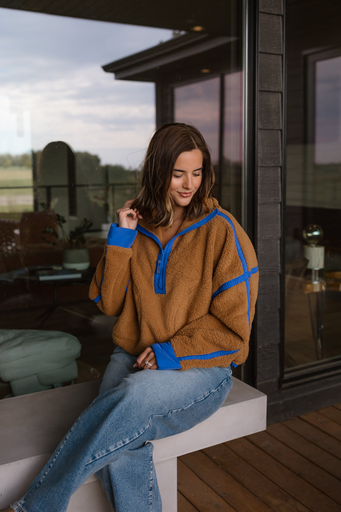 Mountain High 1/2 Zip Fleece | Twig Combo