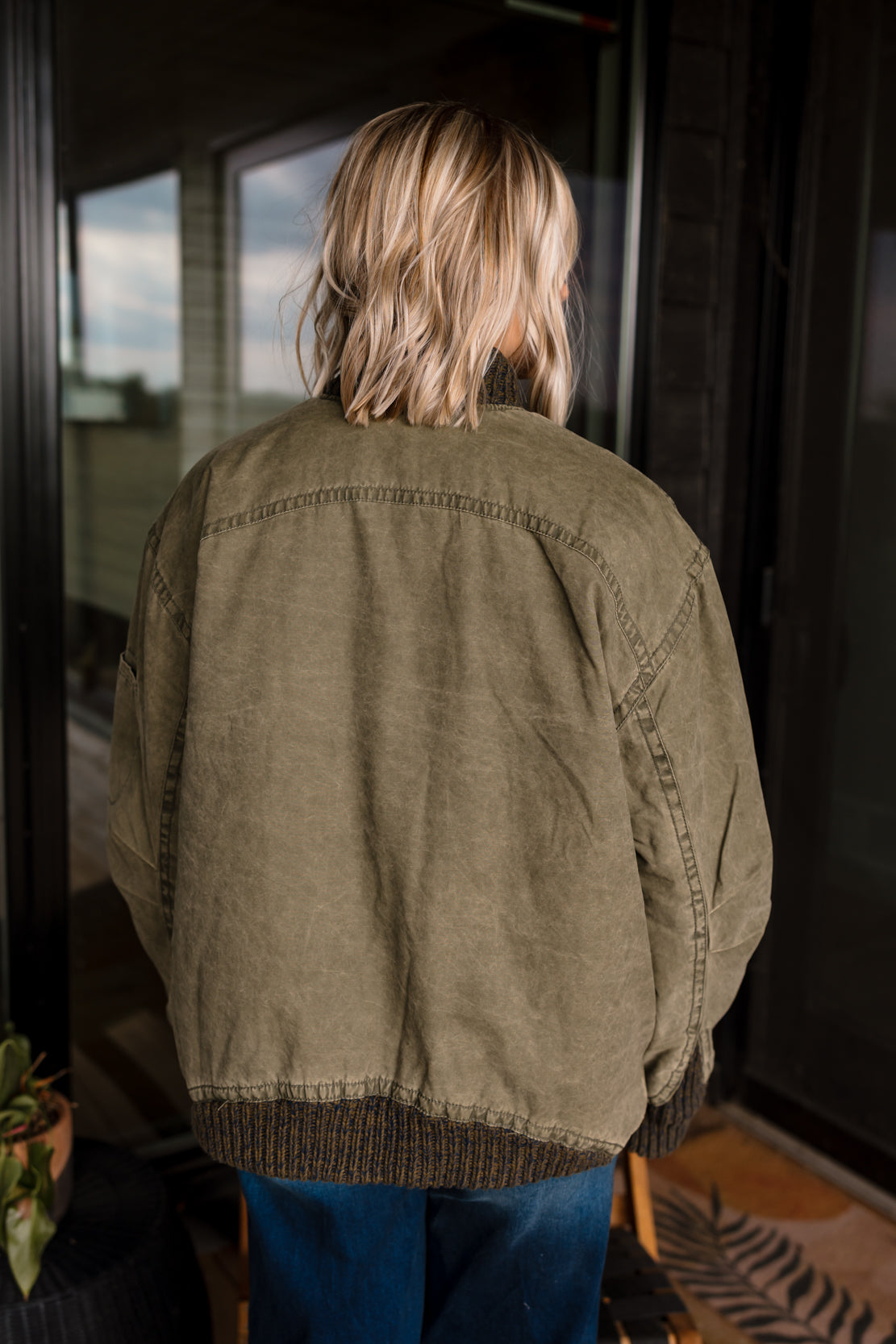 We The Free Jax Washed Bomber | Olive