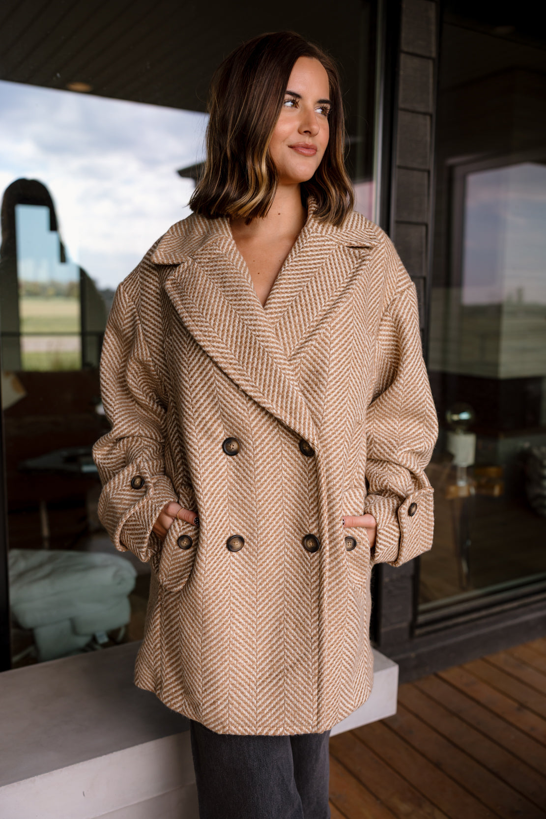 Ari Wool Peacoat | Tan
