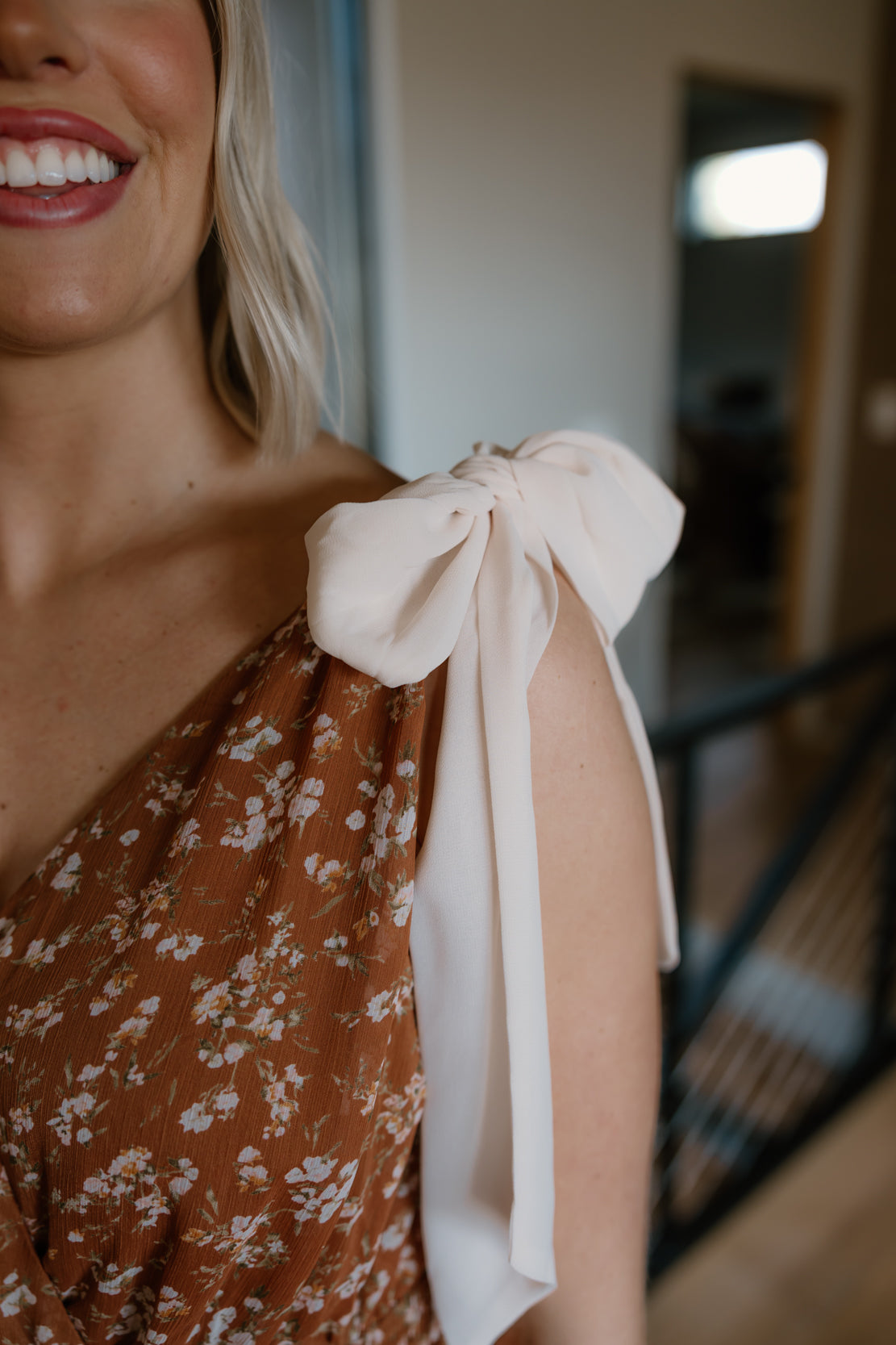 Hallie Floral Tiered Maxi Dress | Caramel/Cream