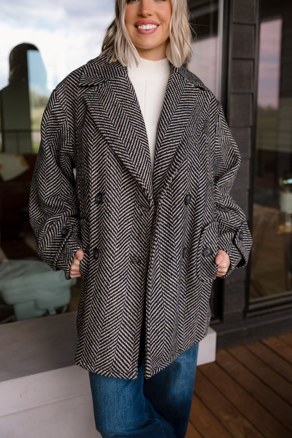 Ari Wool Peacoat | Black