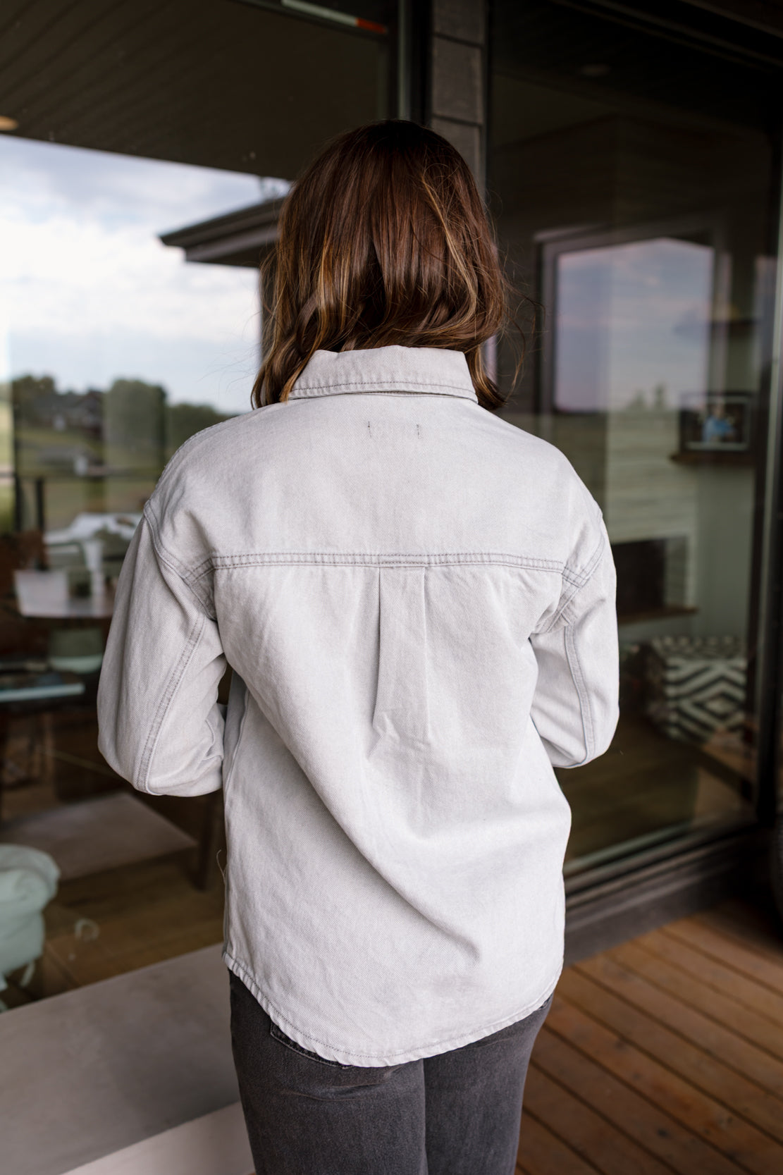 Etta Button Down Shirt | Grey Wash