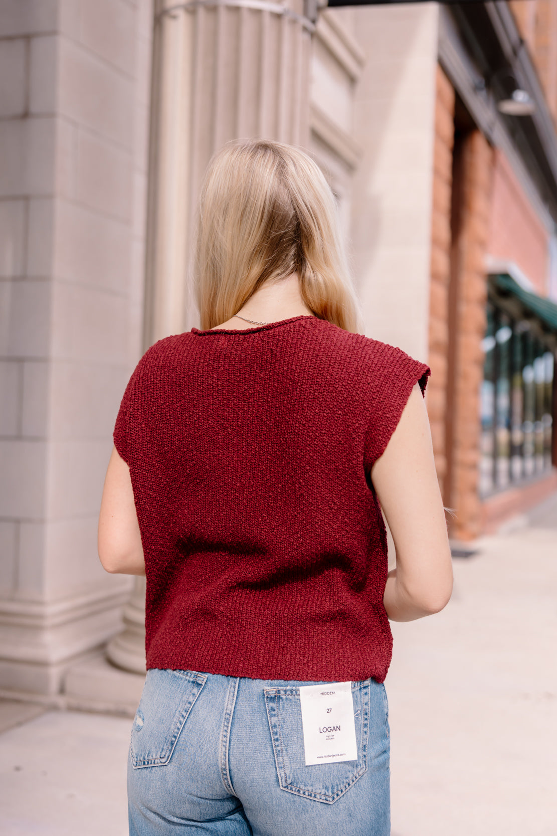 Rachel Sweater Top | Wine