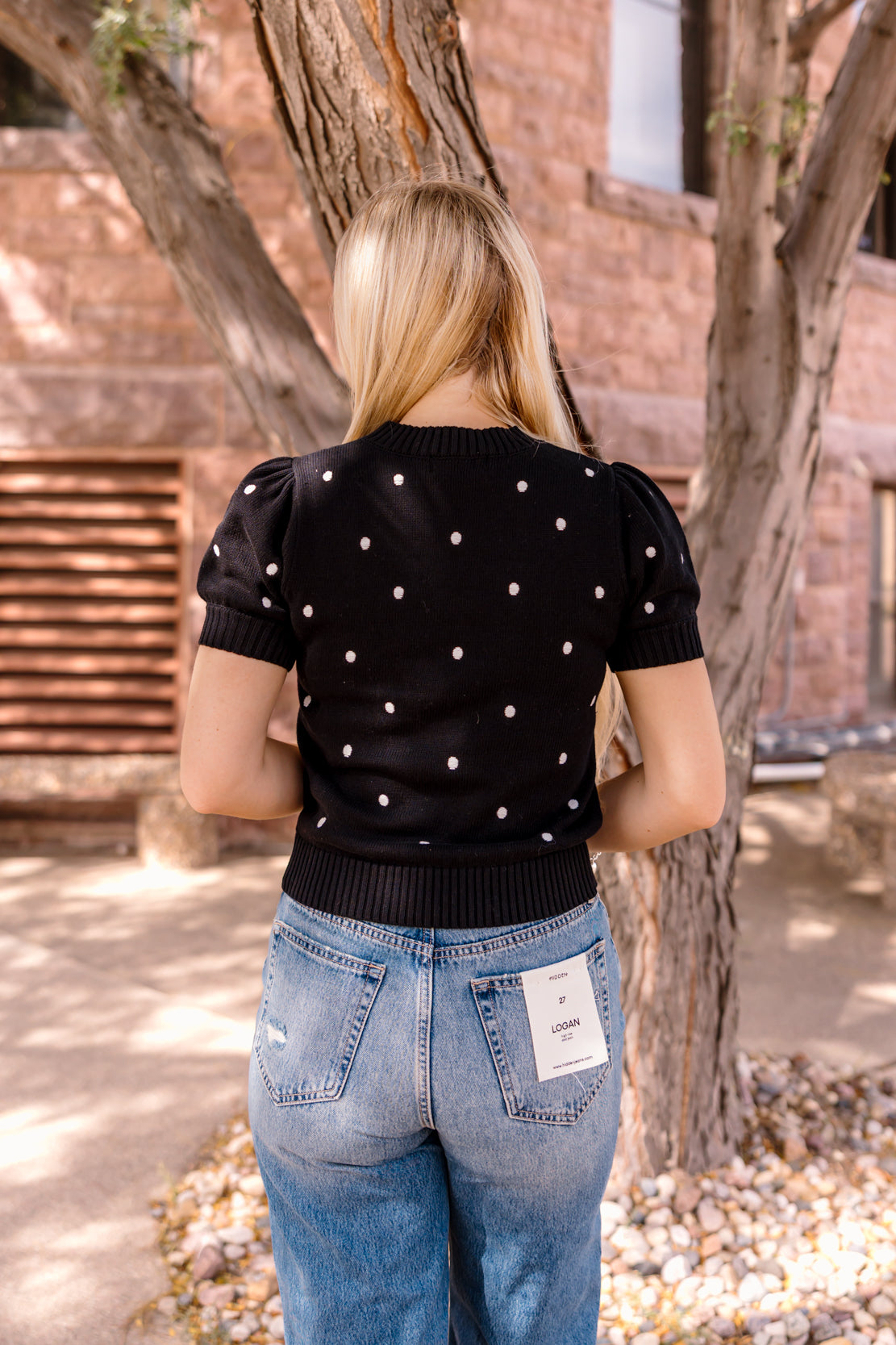 Kealy Polka Dot Sweater | Black/Ivory