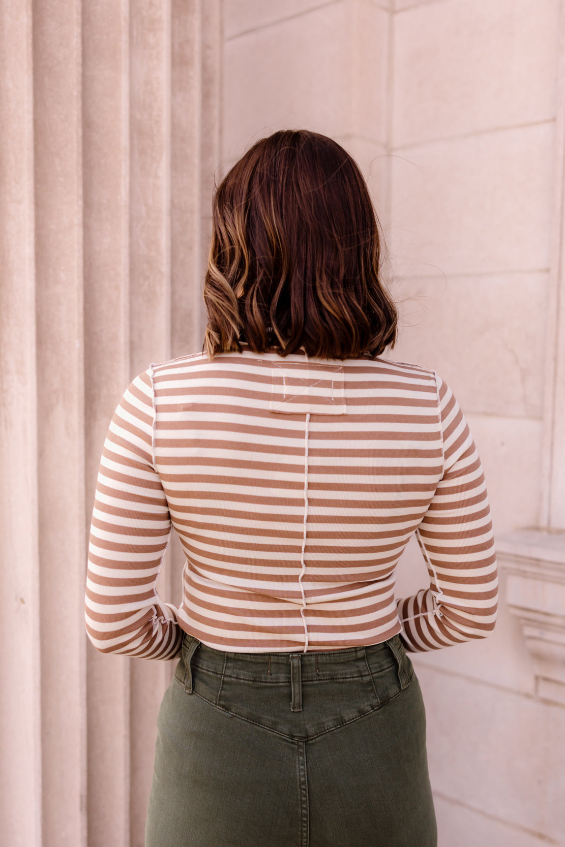 We The Free Good Good Stripe Turtleneck | Otter/Tea