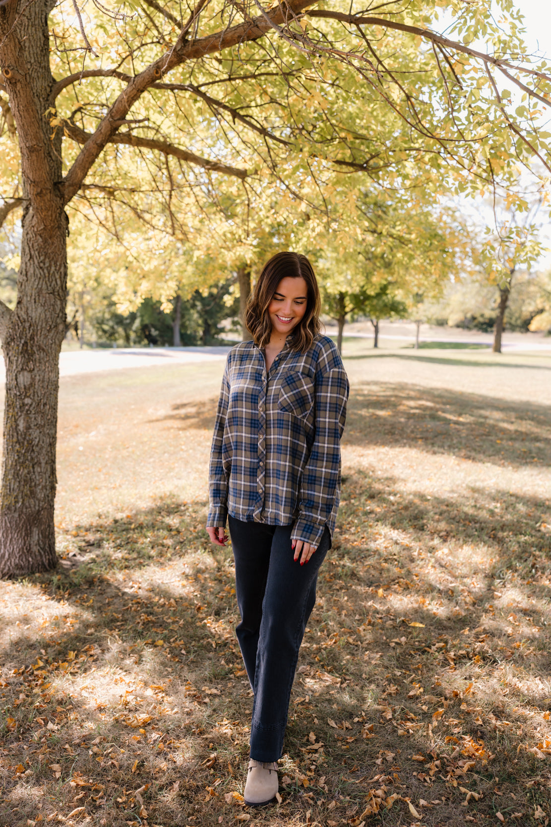 Novi Flannel Top | Olive