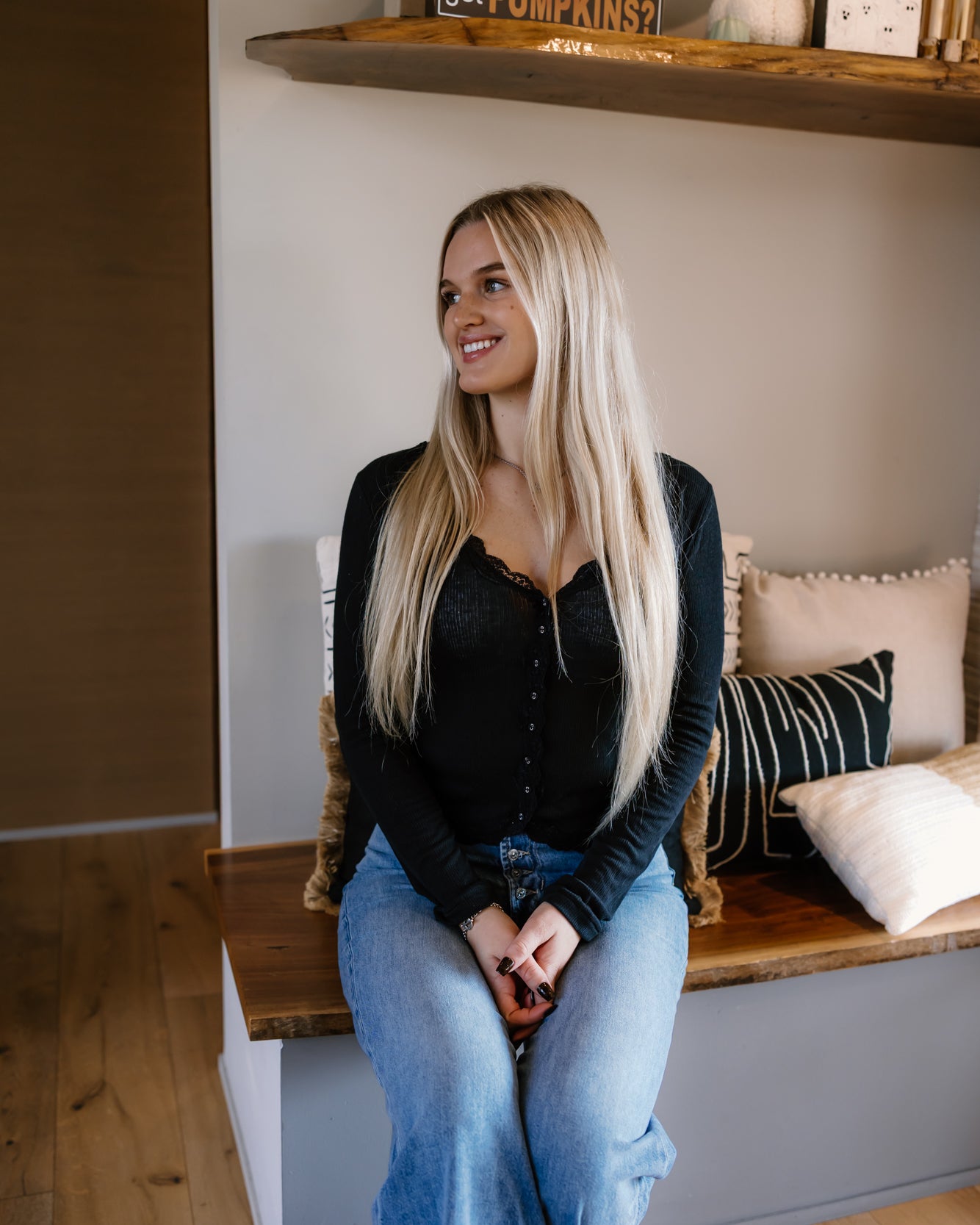 Big Love Rib Cardi | Black