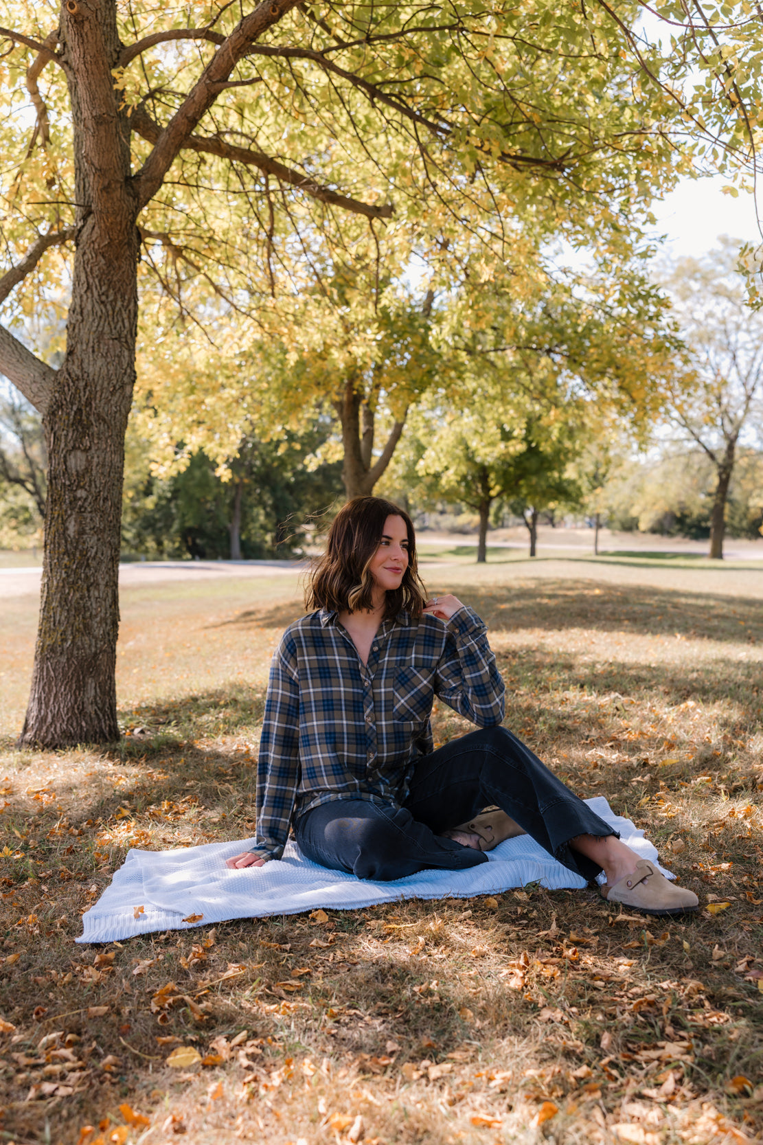 Novi Flannel Top | Olive