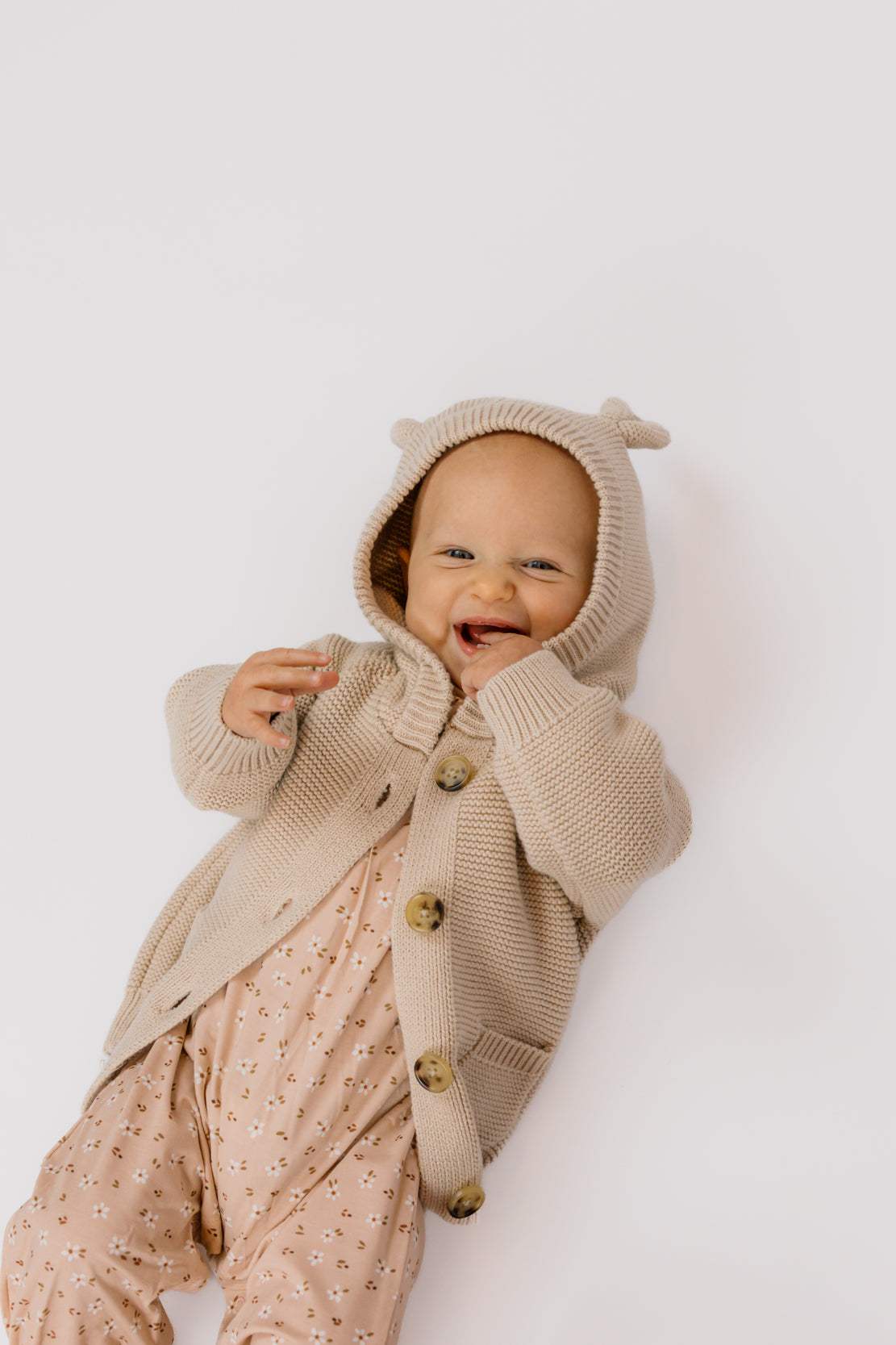 Babysprouts Knit Hoodie | Sand