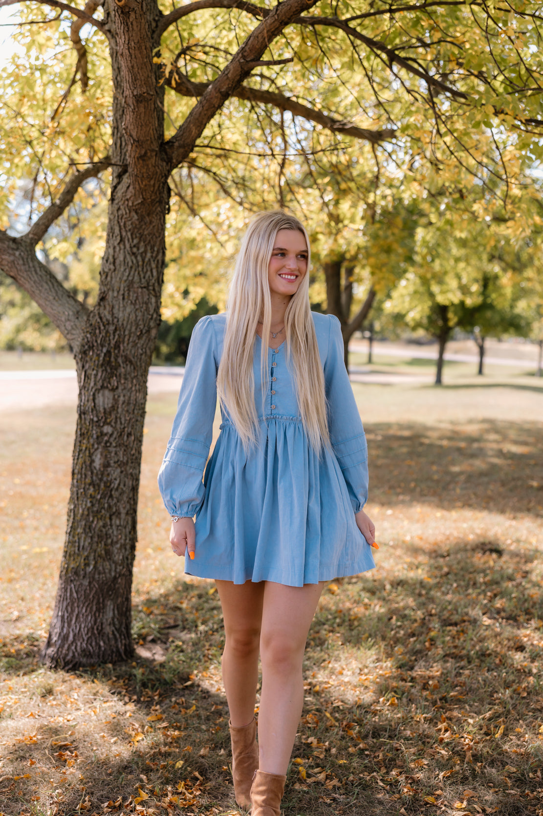 Farrah Denim Dress | Vintage Blue