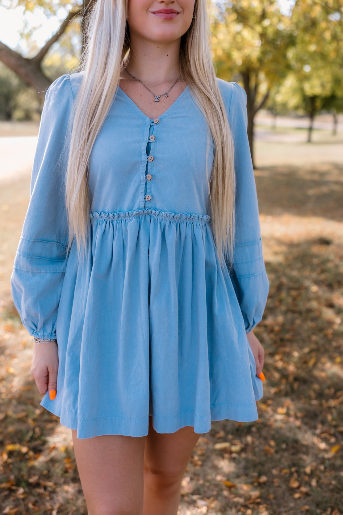Farrah Denim Dress | Vintage Blue