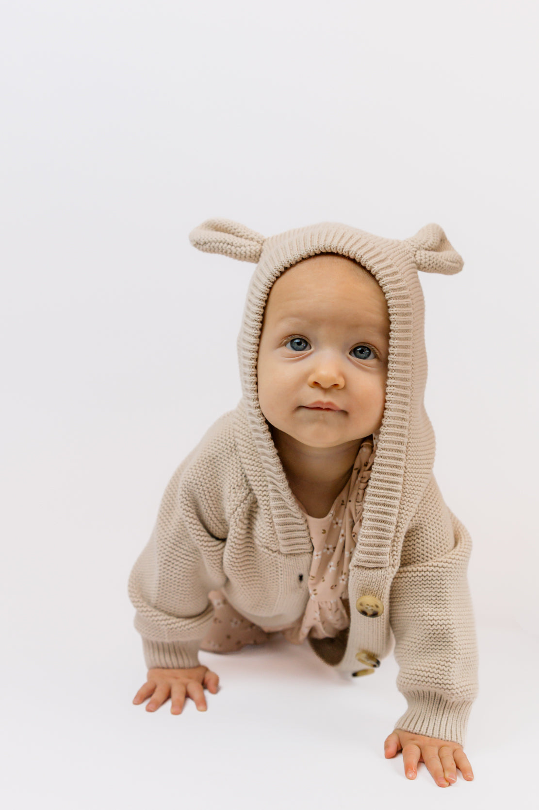 Babysprouts Knit Hoodie | Sand