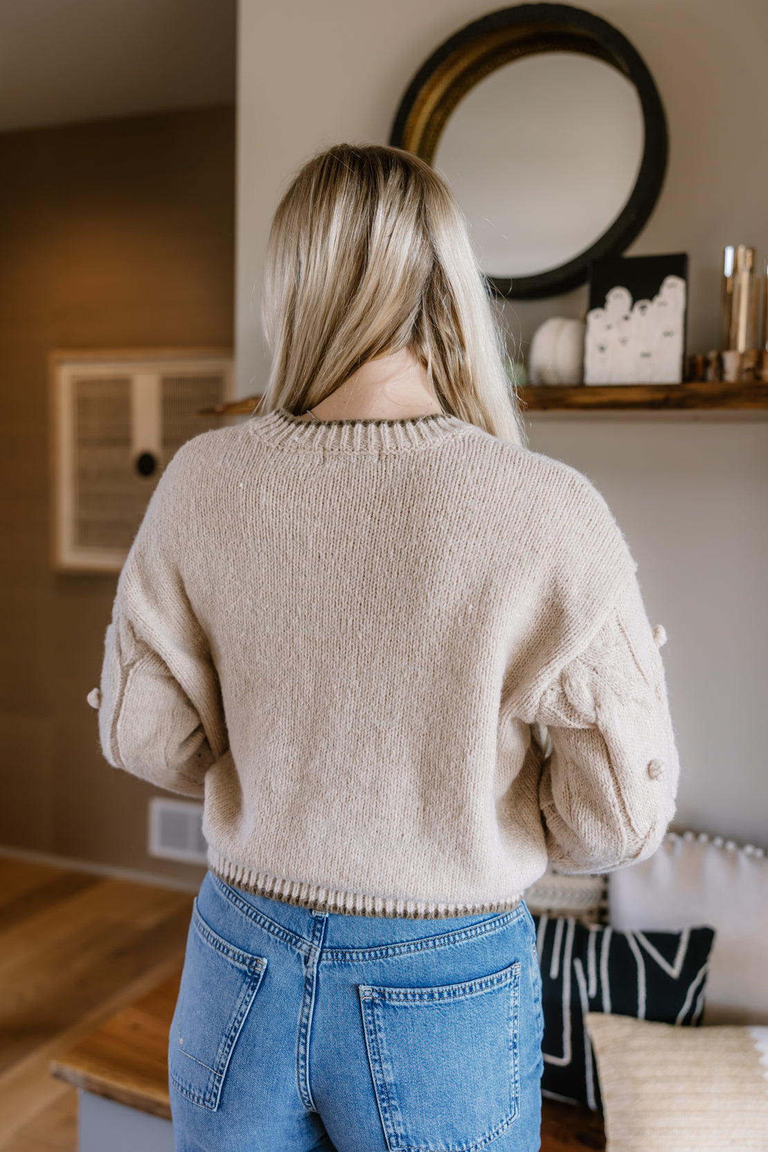 Tatum Pom Pom Sweater | Oatmeal