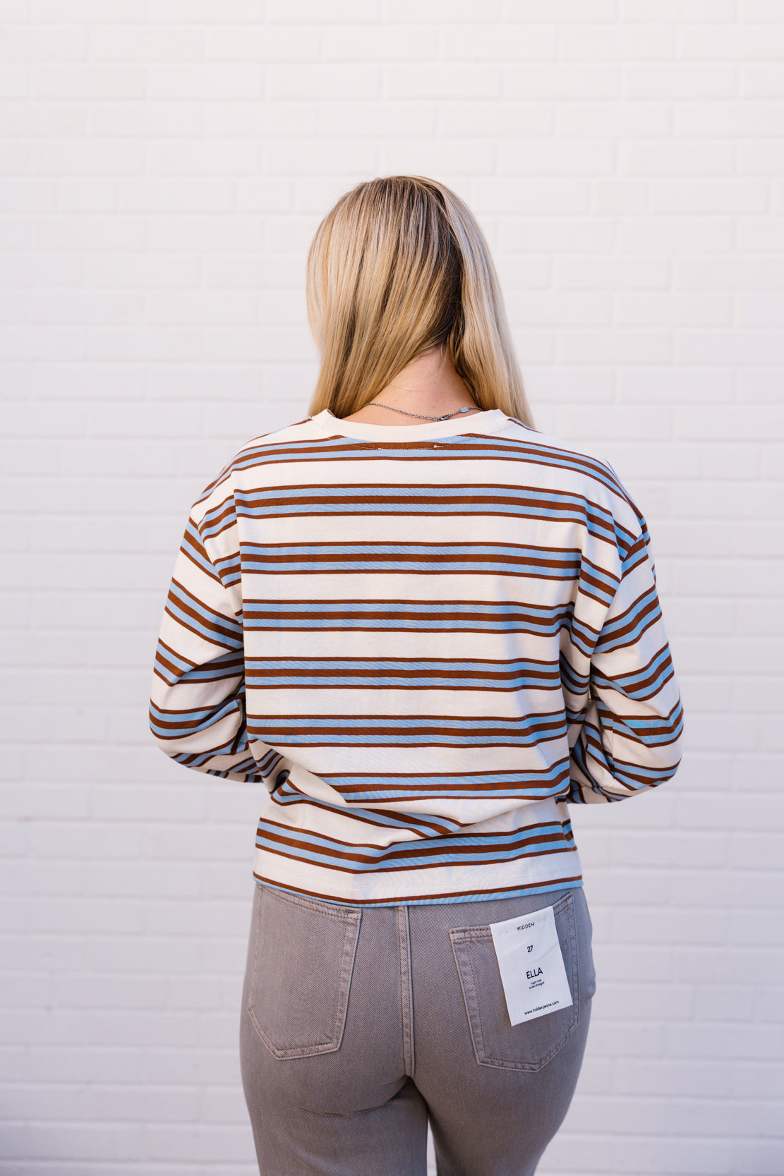 Riley Striped Shirt | Blue Camel