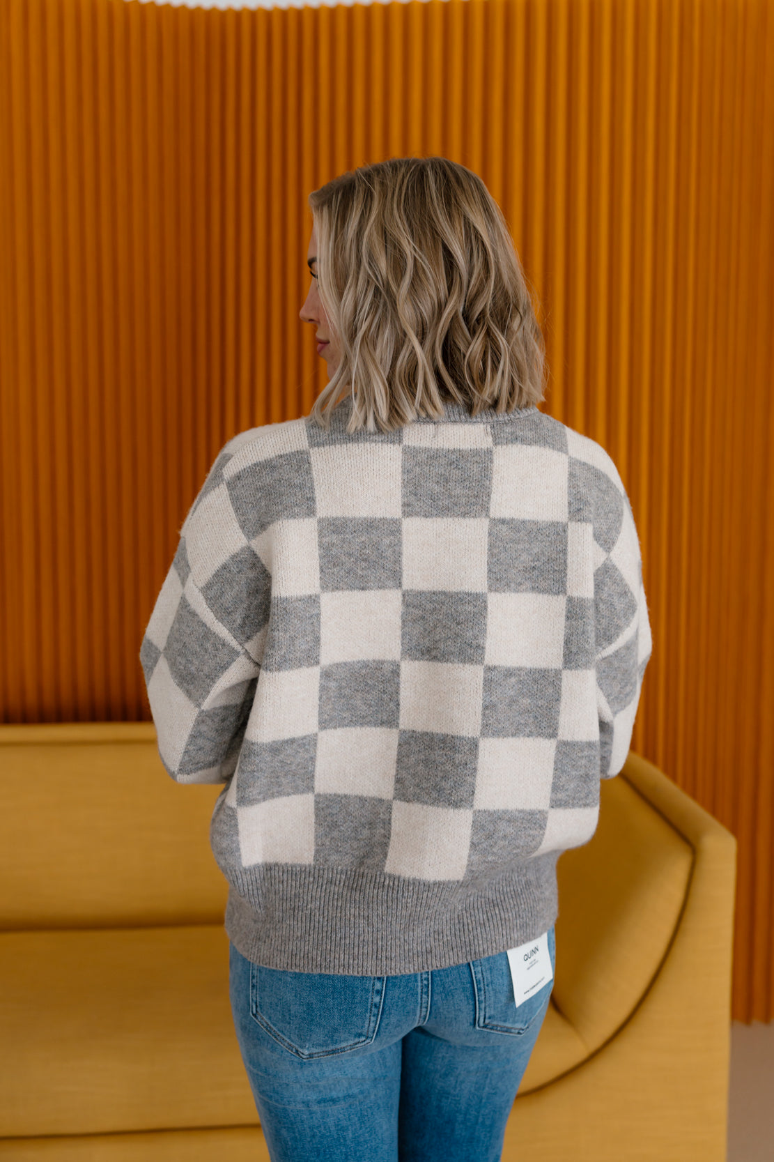 Barkley Checkered Sweater | Oatmeal Combo