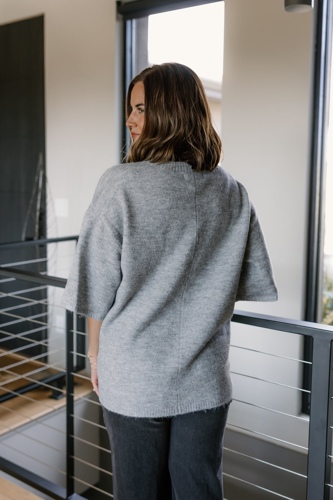 Margot Sweater Tee | Heather Grey