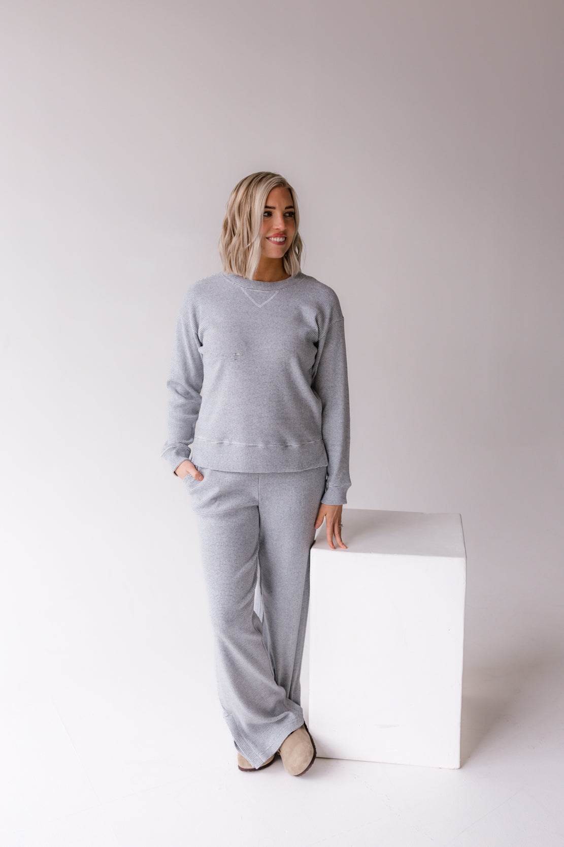 Blaine Top | Cloud Charcoal