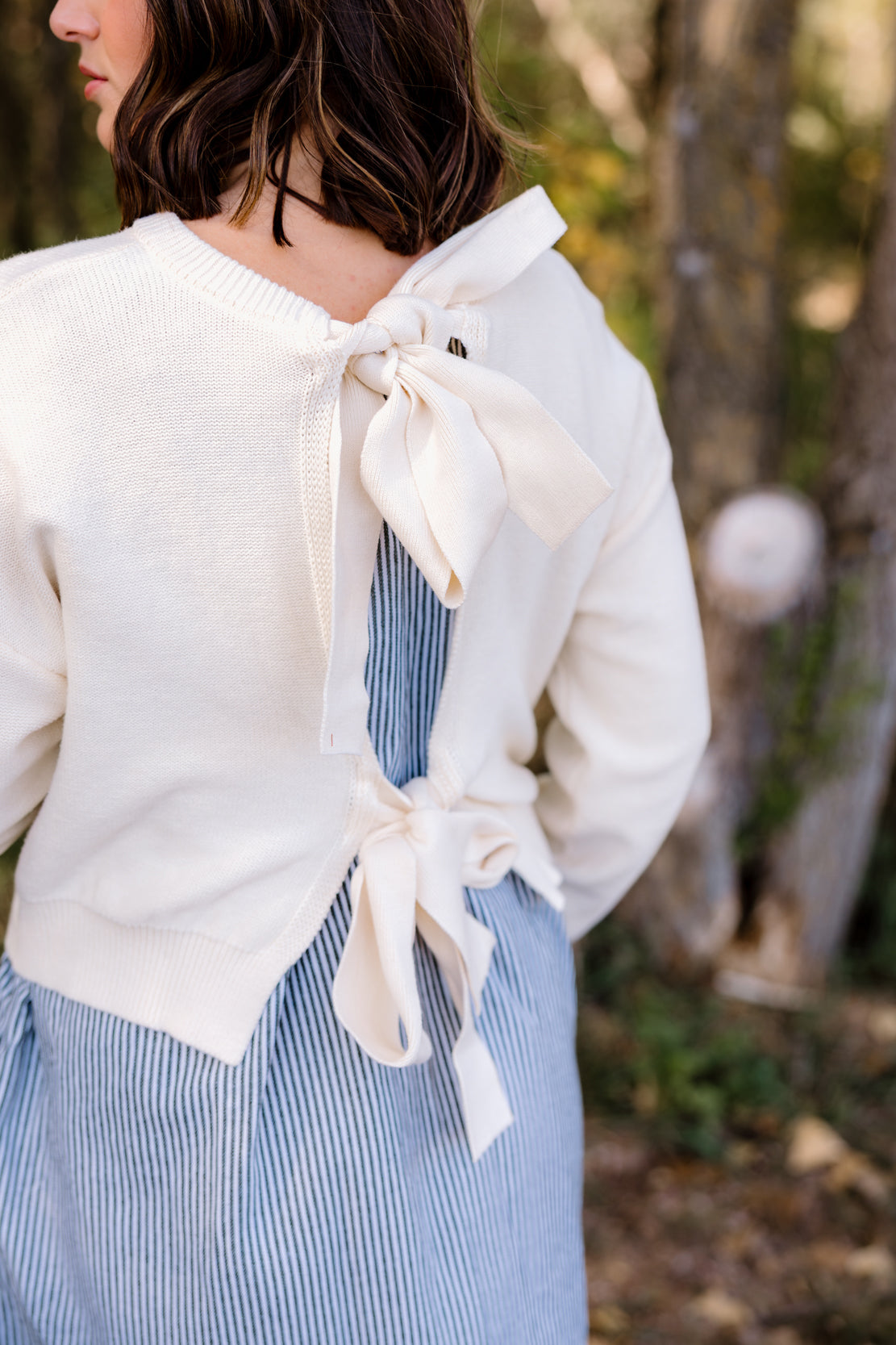 Brooke Mini Sweater Dress | Cream/Olive