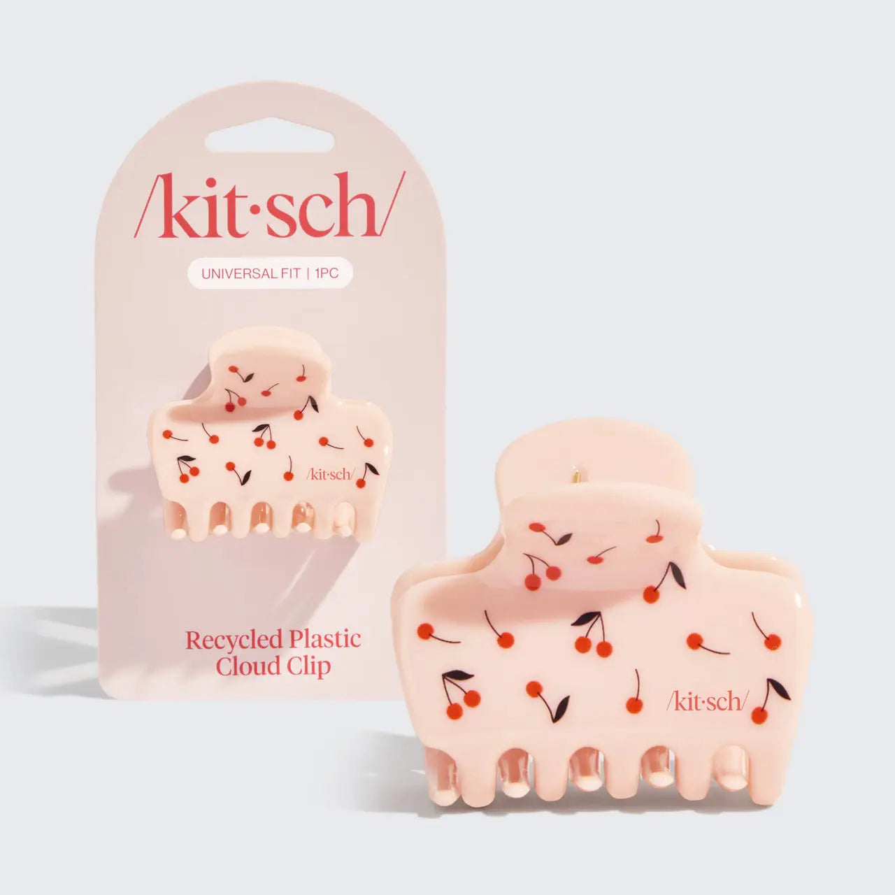 Kitsch Recycled Plastic Medium Cloud Clip | Cherry Print