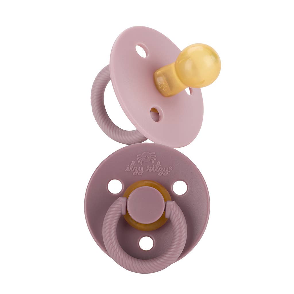 Itzy Soother™ Natural Rubber Paci Sets | Coconut + Toast