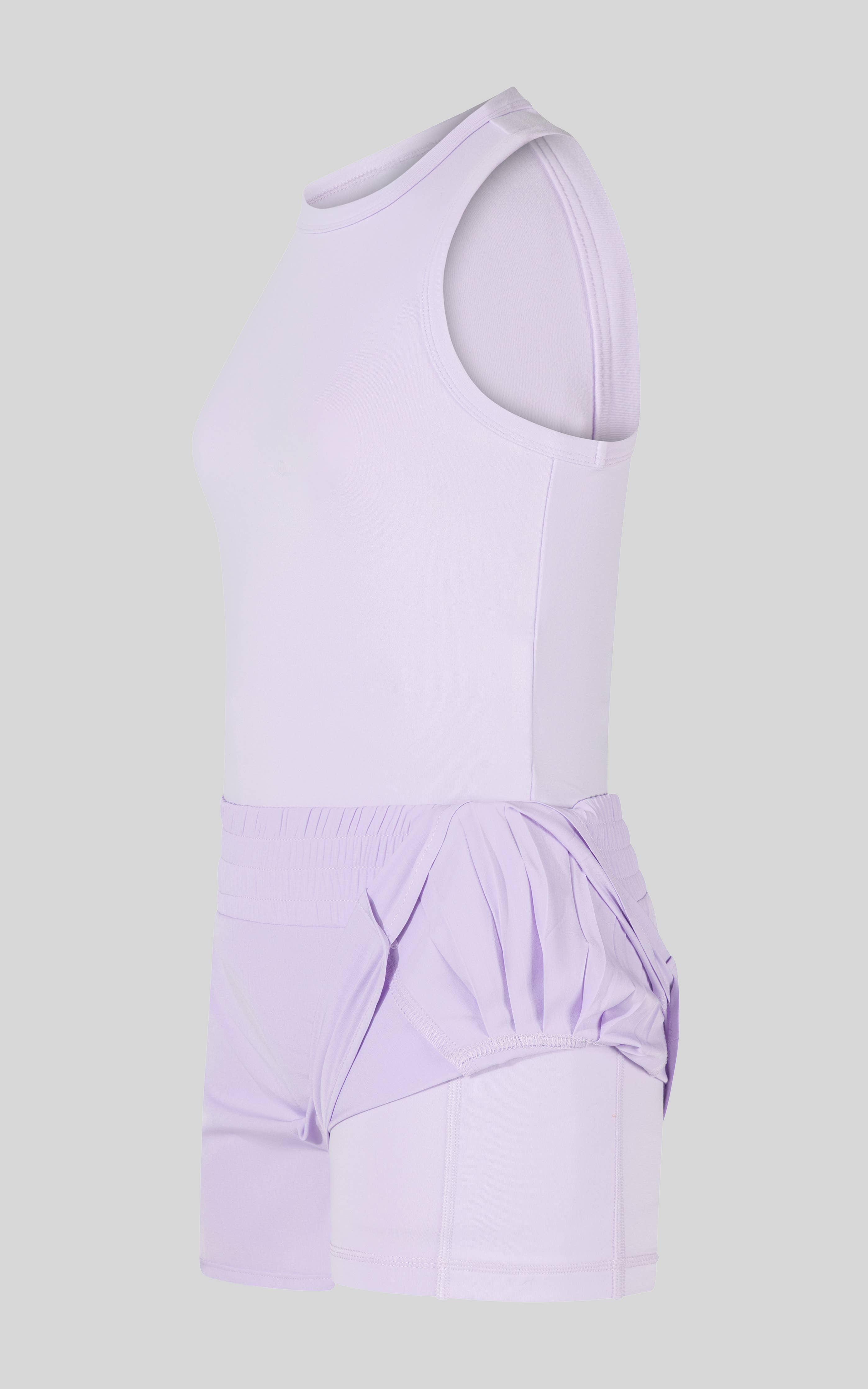 Tween Girls Racerback Tank, Side Pleats Shorts, Camera Bag | Lilac Dream
