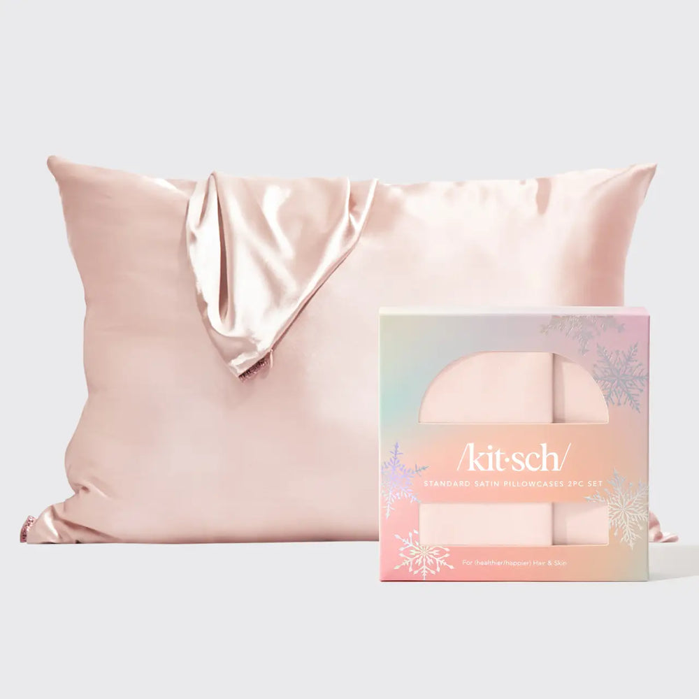 Kitsch Holiday Standard Pillowcase 2pc | Blush