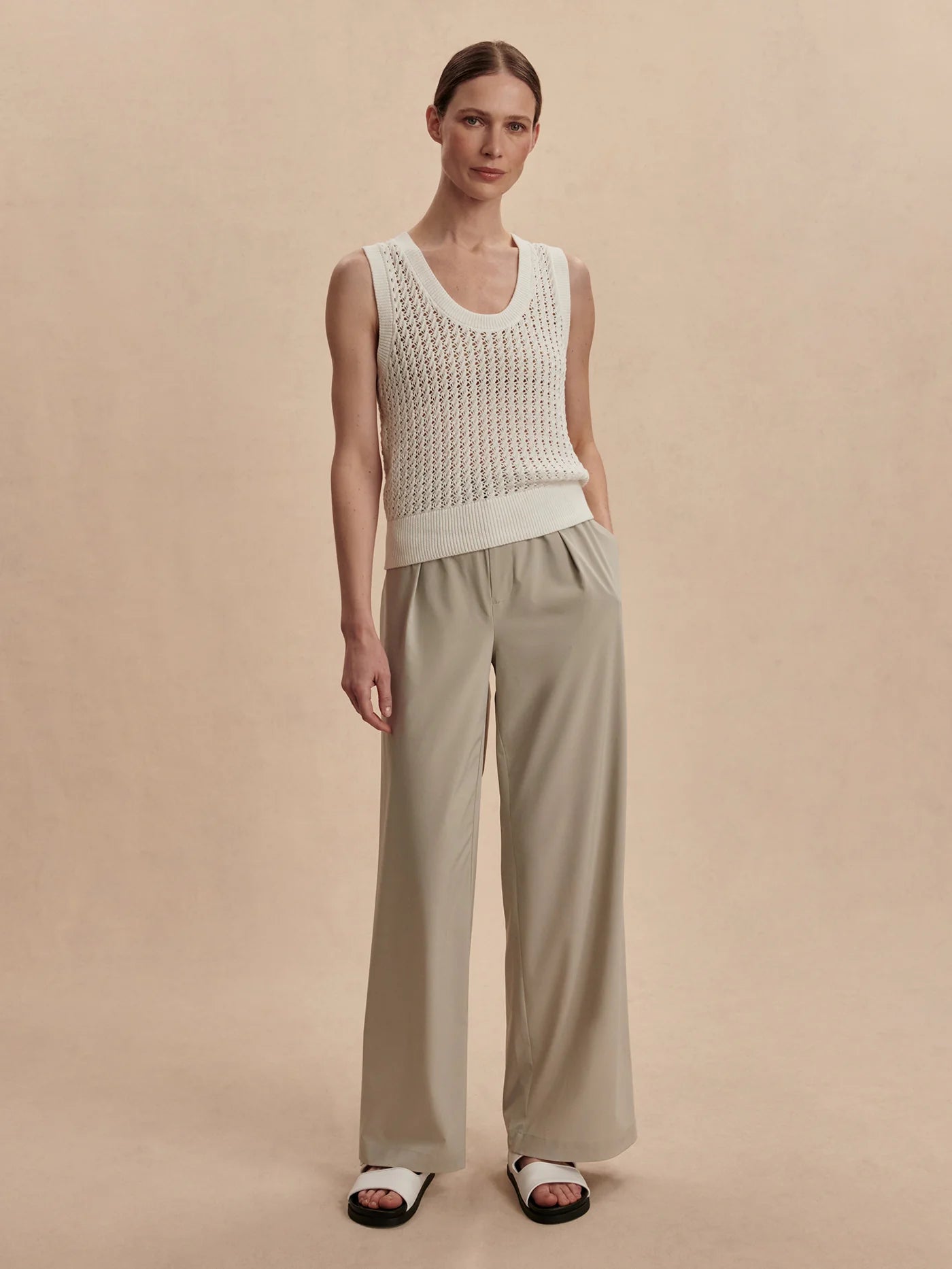 Kayson Wide Leg Pant 29.5" | Sage Grey