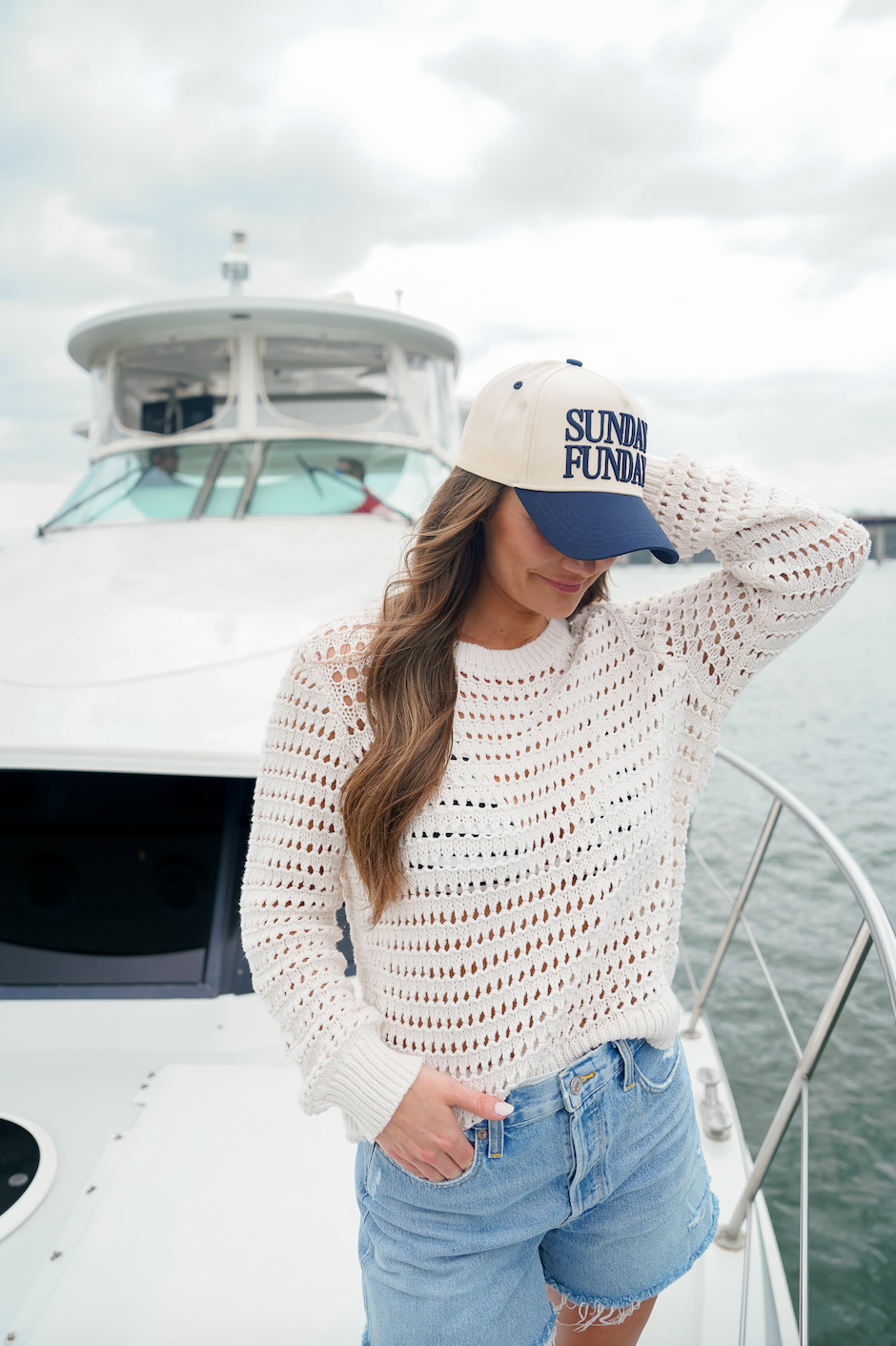 KENZKUSTOMZ Sunday Funday Vintage Trucker Hat | Navy