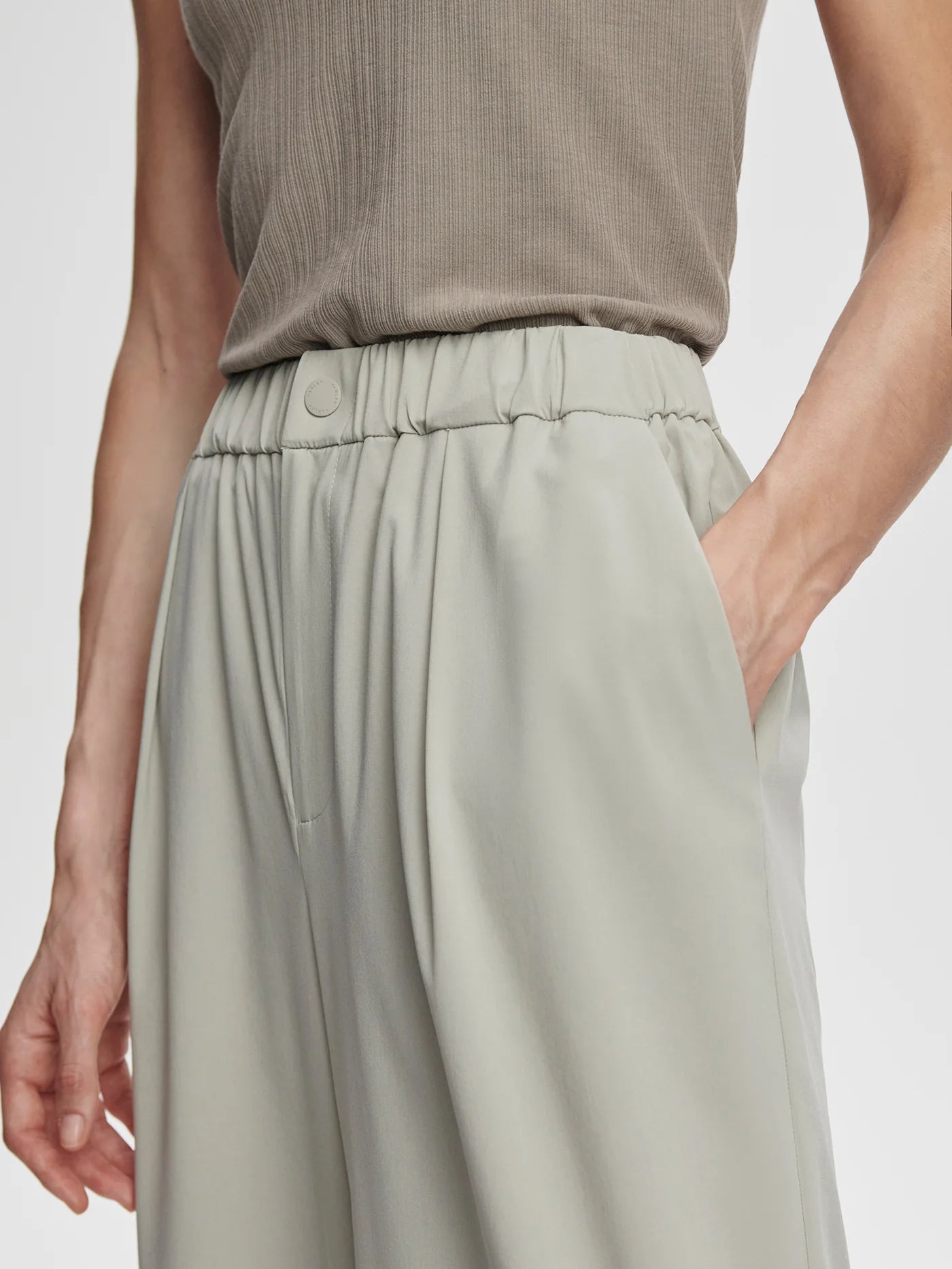 Kayson Wide Leg Pant 29.5" | Sage Grey