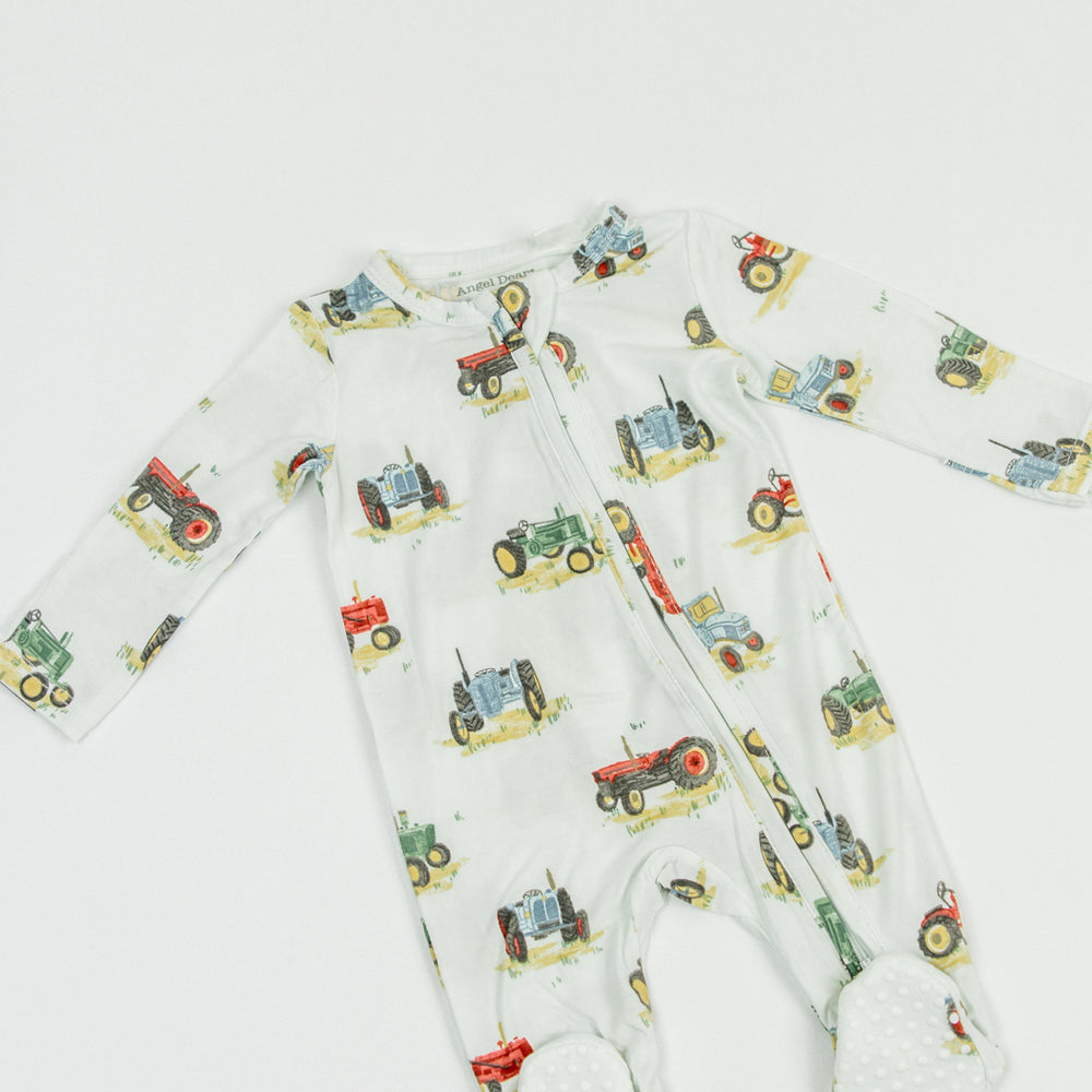 Angel Dear 2 Way Zipper Footie | Vintage Tractors