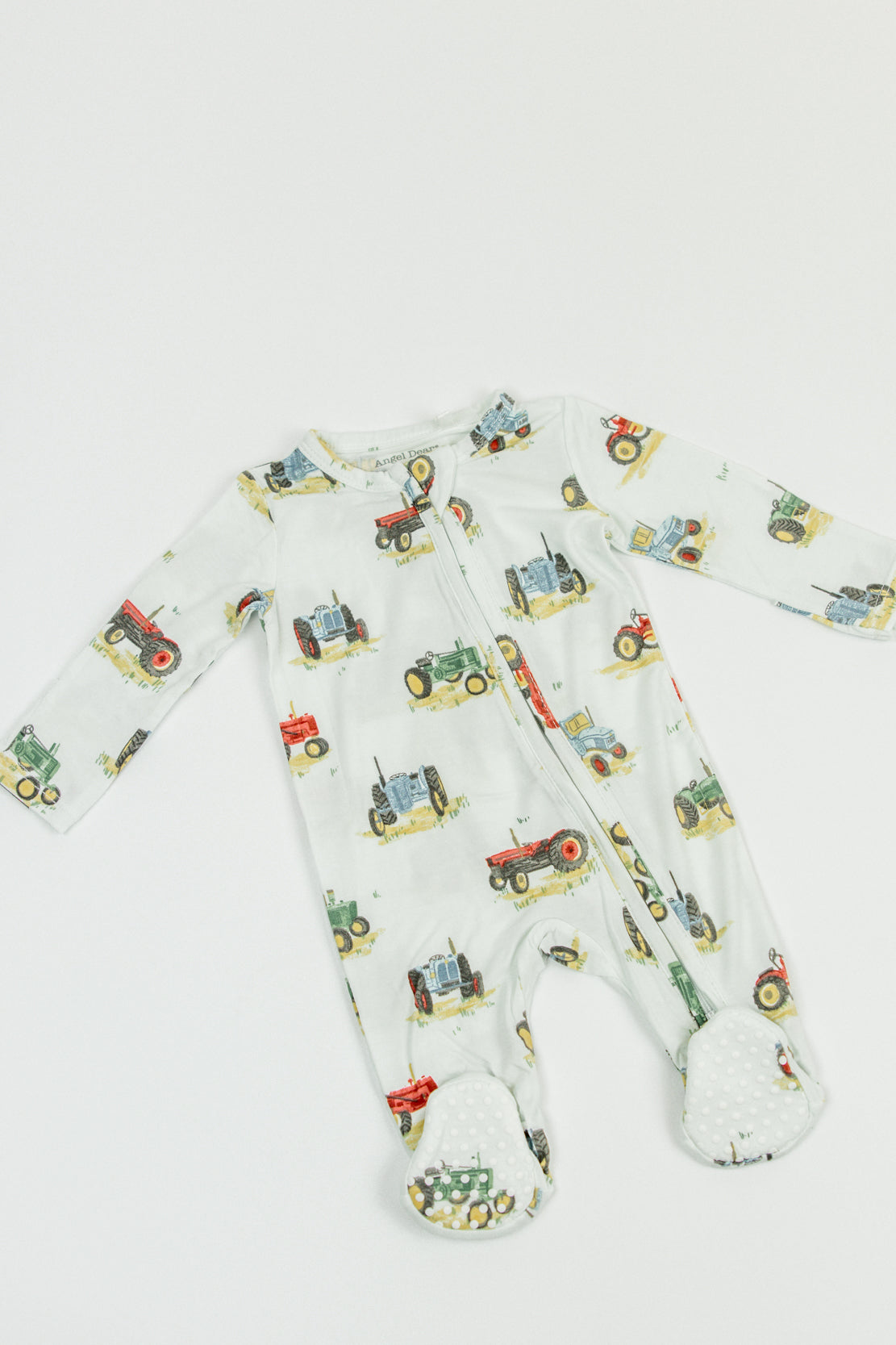 Angel Dear 2 Way Zipper Footie | Vintage Tractors