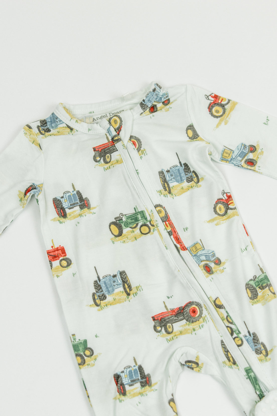 Angel Dear 2 Way Zipper Footie | Vintage Tractors