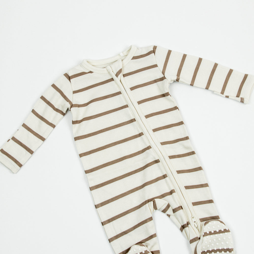 
                      
                        Angel Dear 2 Way Zipper Footie | Ribbed Brown Stripe
                      
                    