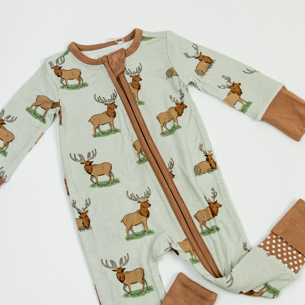 Angel Dear 2 Way Zipper Romper | Elk