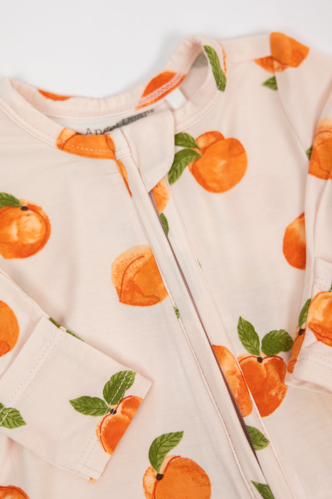 Angel Dear 2 Way Zipper Ruffle Footie | Watercolor Peaches