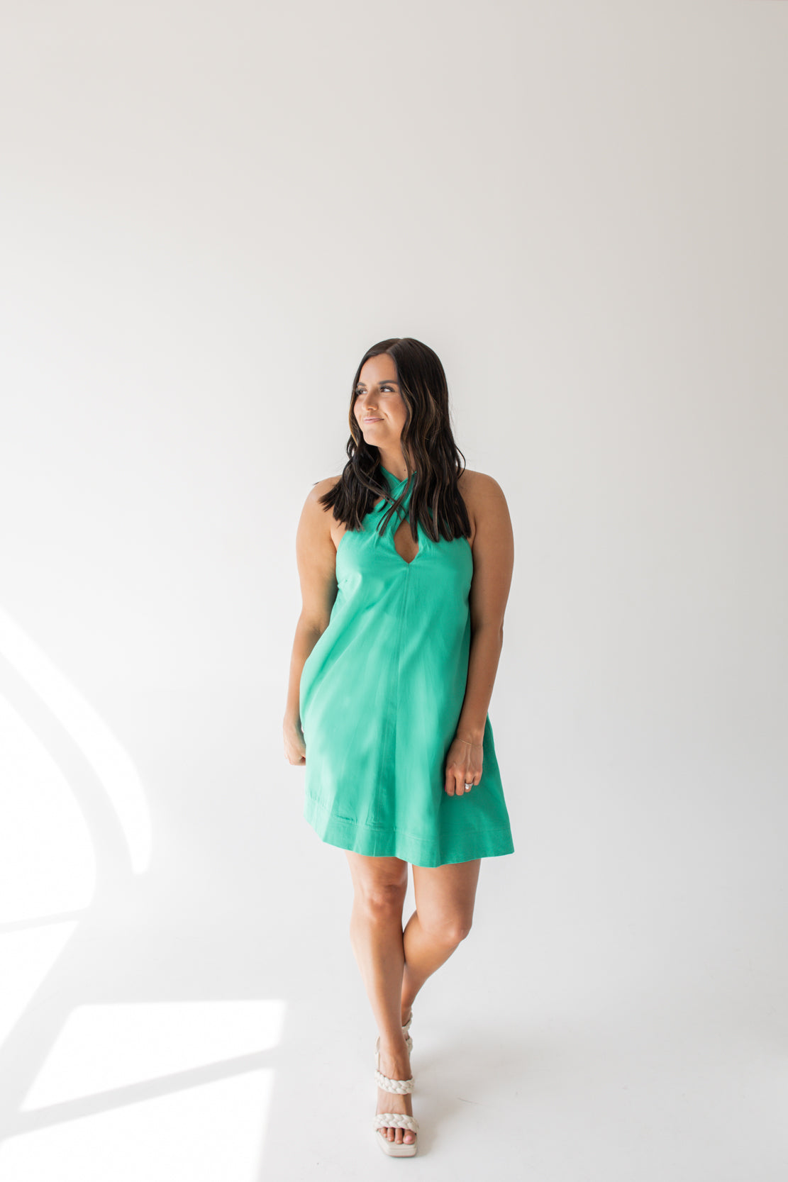 Matilda Halter Neck Mini Dress | Kelly Green