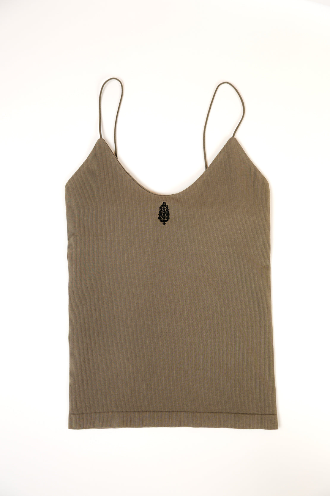 Skinny Strap Logo Tank | Pewter
