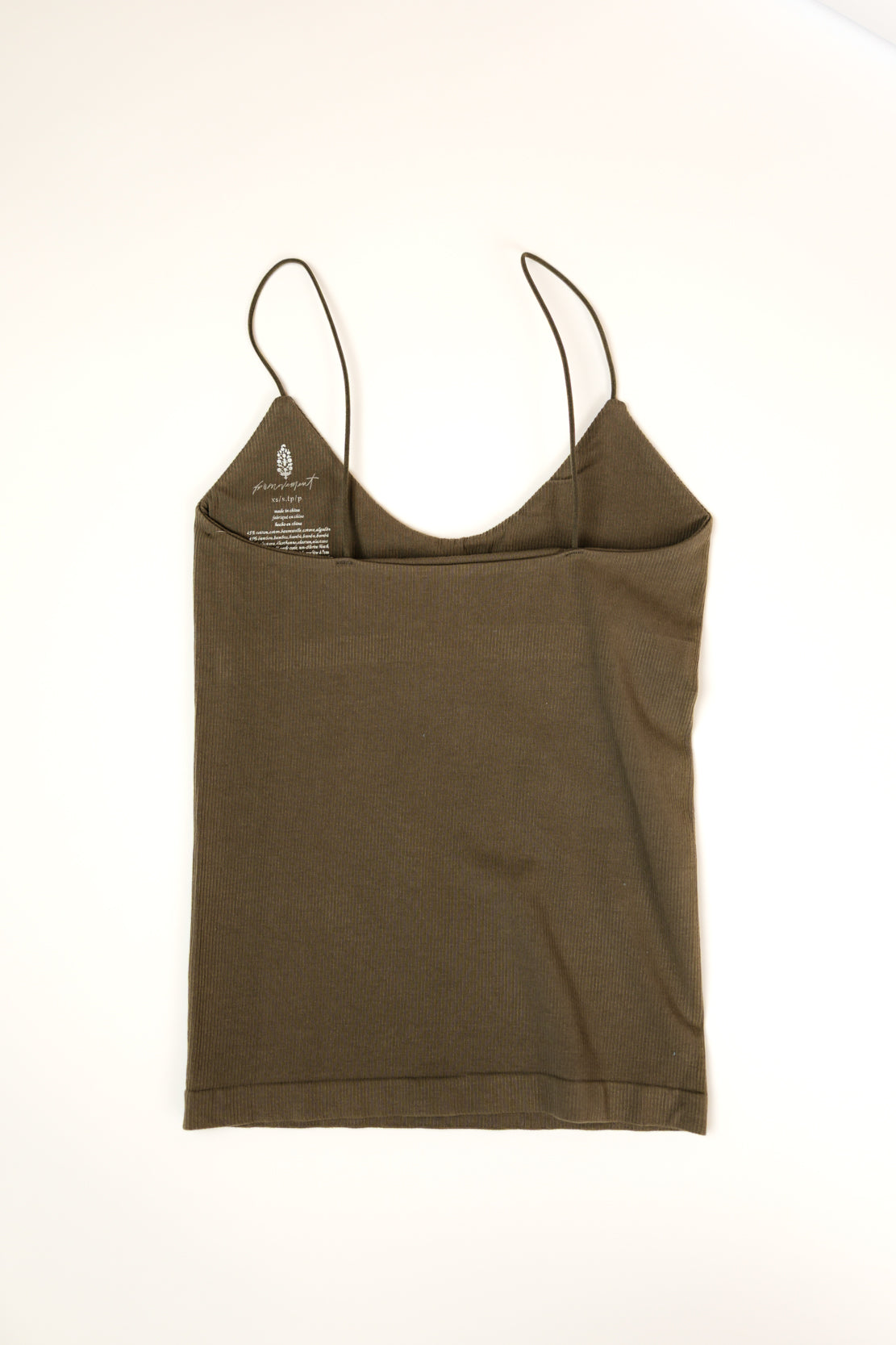 Skinny Strap Logo Tank | Pewter